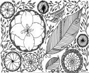 Printable zen anti stress adult leen margot spring  coloring pages